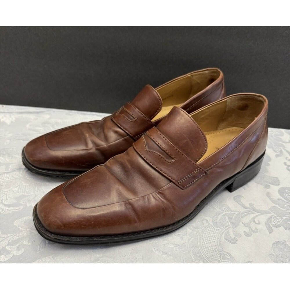 Cole Haan Men’s Size 9.5M Brown Leather Loafer‎ Dress Shoe Penny Loafer C07514